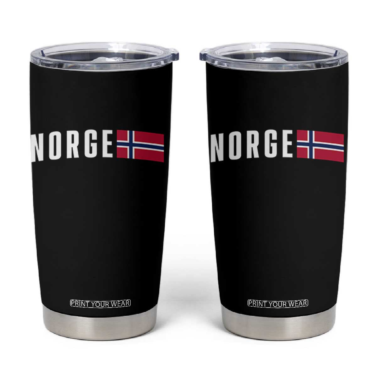 Norway Norge Norwegian Flag Graphic Tumbler Cup