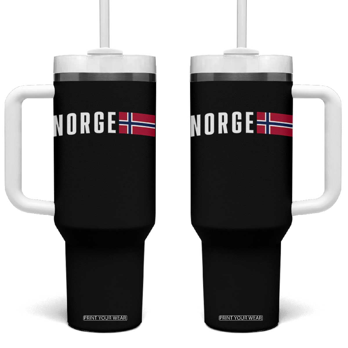 Norway Norge Norwegian Flag Graphic Tumbler With Handle