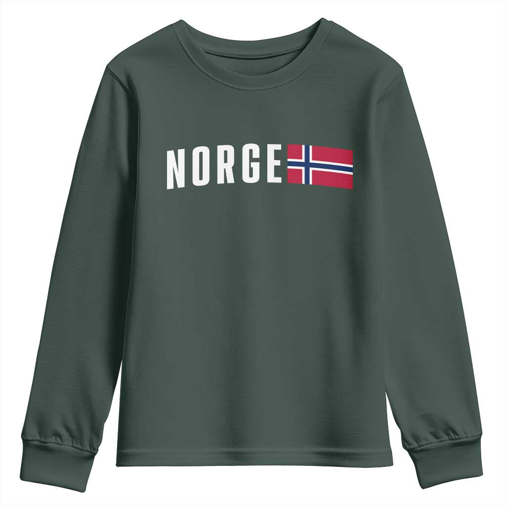 Norway Norge Norwegian Flag Graphic Youth Sweatshirt
