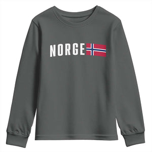 Norway Norge Norwegian Flag Graphic Youth Sweatshirt