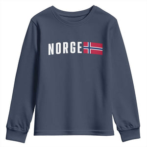Norway Norge Norwegian Flag Graphic Youth Sweatshirt
