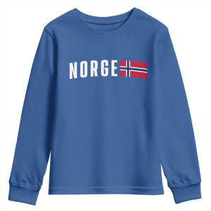 Norway Norge Norwegian Flag Graphic Youth Sweatshirt