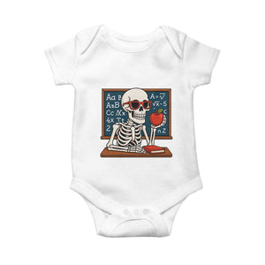I Will Just Wait Until It Is Quite Baby Onesie Funny Skeleton Teacher TS14 White Print Your Wear