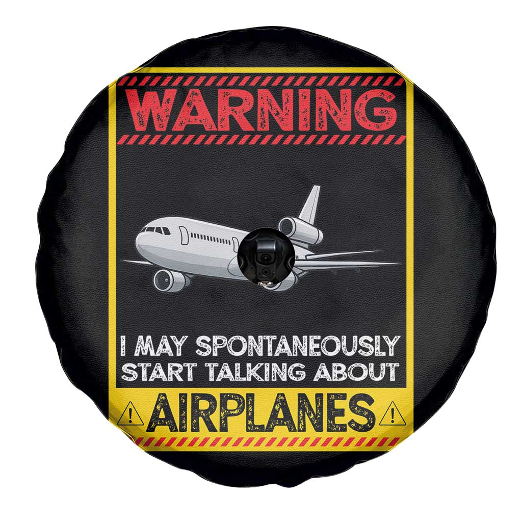 Funny Pilot Spare Tire Cover Warning May Spontaneously Talk About Airplanes TS14 Print Your Wear