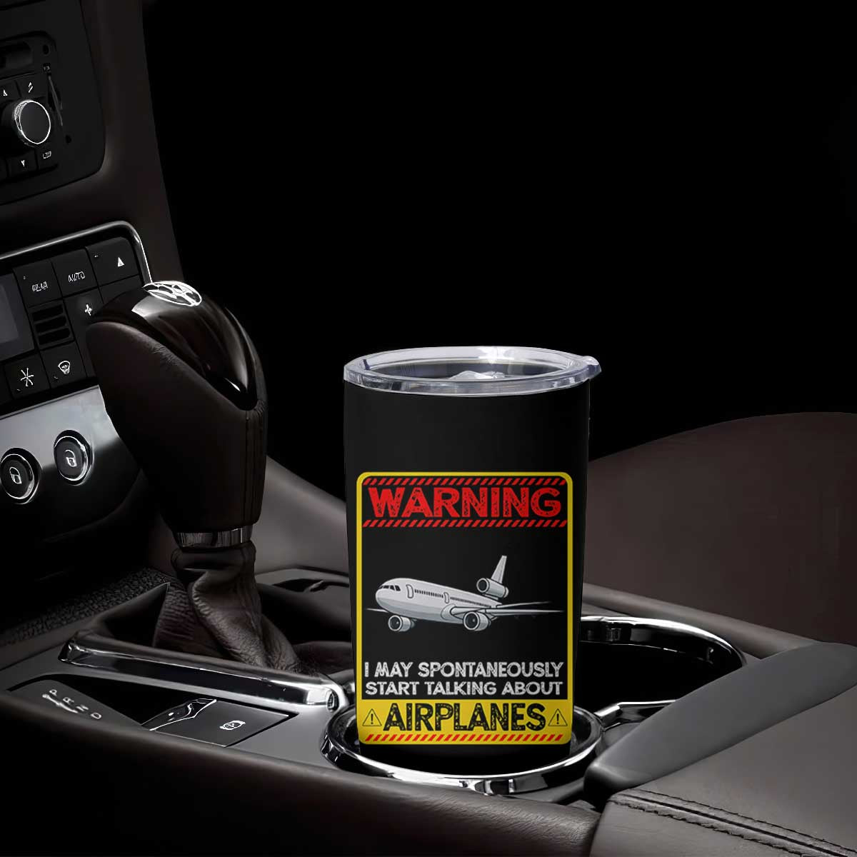 Funny Pilot Tumbler Cup Warning May Spontaneously Talk About Airplanes TS14 Print Your Wear