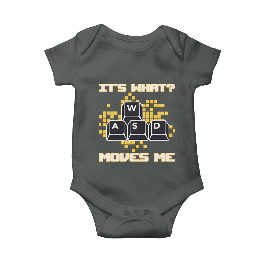Funny PC Gamer Gaming Baby Onesie It Is What Moves Me TS14 Dark Heather Print Your Wear