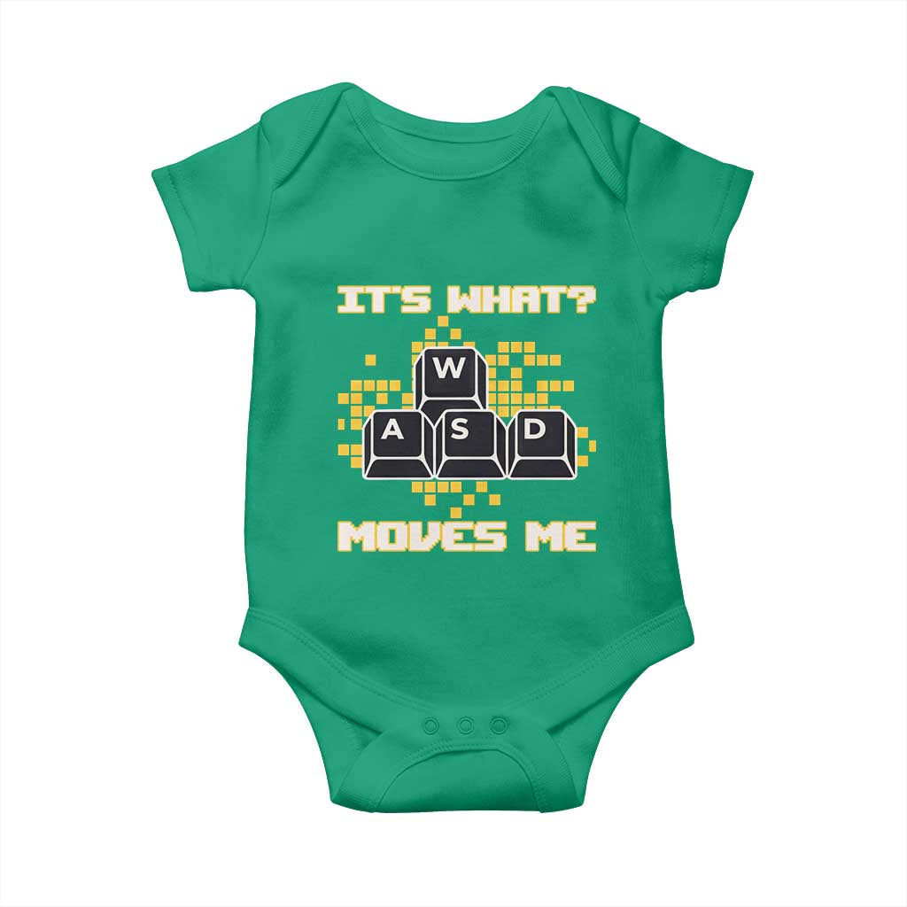 Funny PC Gamer Gaming Baby Onesie It Is What Moves Me TS14 Irish Green Print Your Wear