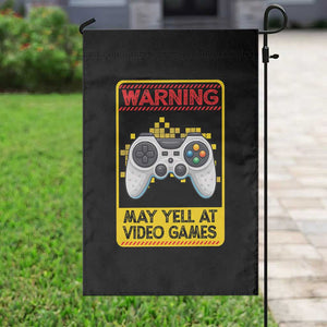 Funny Video Gamer Garden Flag Warning May Yell At Video Games TS14 Print Your Wear