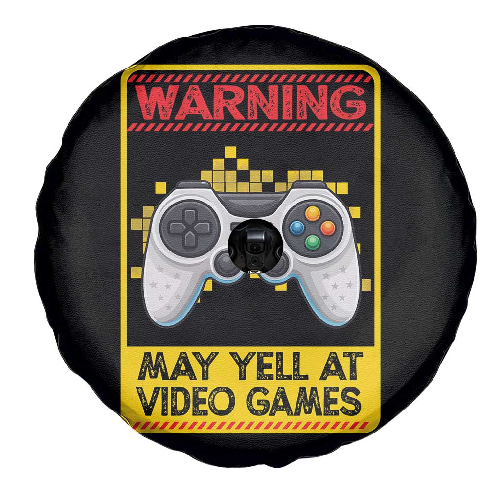 Funny Video Gamer Spare Tire Cover Warning May Yell At Video Games TS14 Print Your Wear