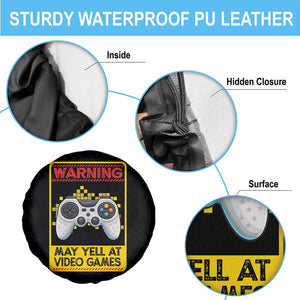 Funny Video Gamer Spare Tire Cover Warning May Yell At Video Games TS14 Print Your Wear