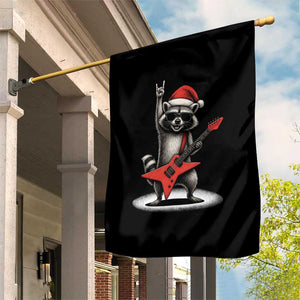 Funny Raccoon Rock Music Christmas Garden Flag TS14 Print Your Wear