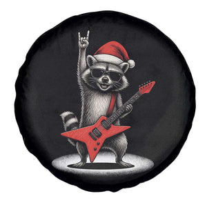 Funny Raccoon Rock Music Christmas Spare Tire Cover TS14 Print Your Wear