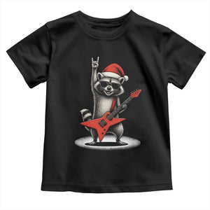 Funny Raccoon Rock Music Christmas Toddler T Shirt TS14 Black Print Your Wear