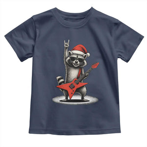 Funny Raccoon Rock Music Christmas Toddler T Shirt TS14 Navy Print Your Wear