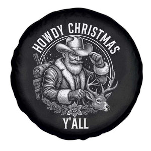 Cowboy Santa Claus Spare Tire Cover Howdy Christmas Y'all Western Country TS14 Print Your Wear