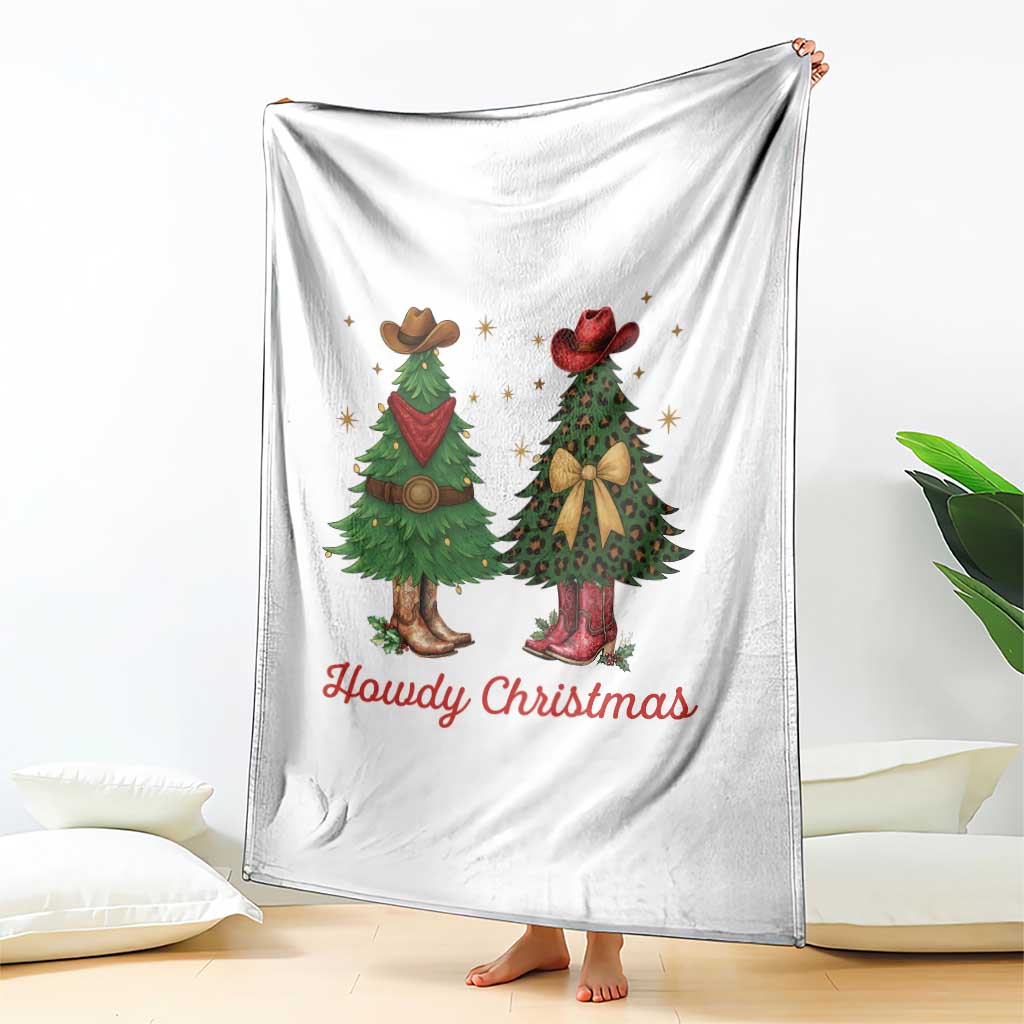 Howdy Christmas Throw Blanket Cowboy Western Country Xmas TS14 Print Your Wear
