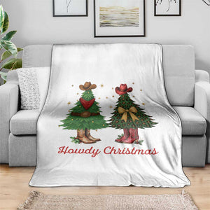 Howdy Christmas Throw Blanket Cowboy Western Country Xmas TS14 Print Your Wear