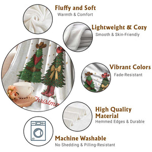 Howdy Christmas Throw Blanket Cowboy Western Country Xmas TS14 Print Your Wear