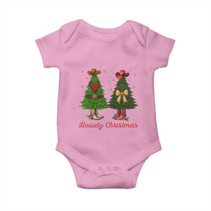 Howdy Christmas Baby Onesie Cowboy Western Country Xmas TS14 Light Pink Print Your Wear
