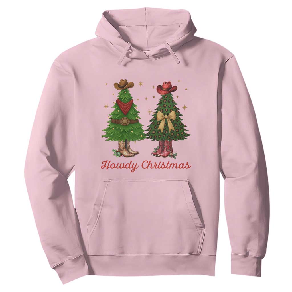 Howdy Christmas Hoodie Cowboy Western Country Xmas TS14 Light Pink Print Your Wear