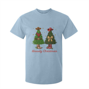 Howdy Christmas T Shirt For Kid Cowboy Western Country Xmas TS14 Light Blue Print Your Wear