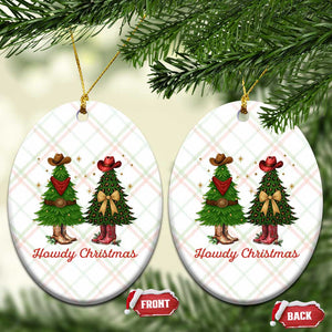 Howdy Christmas Ceramic Ornament Cowboy Western Country Xmas TS14 Print Your Wear
