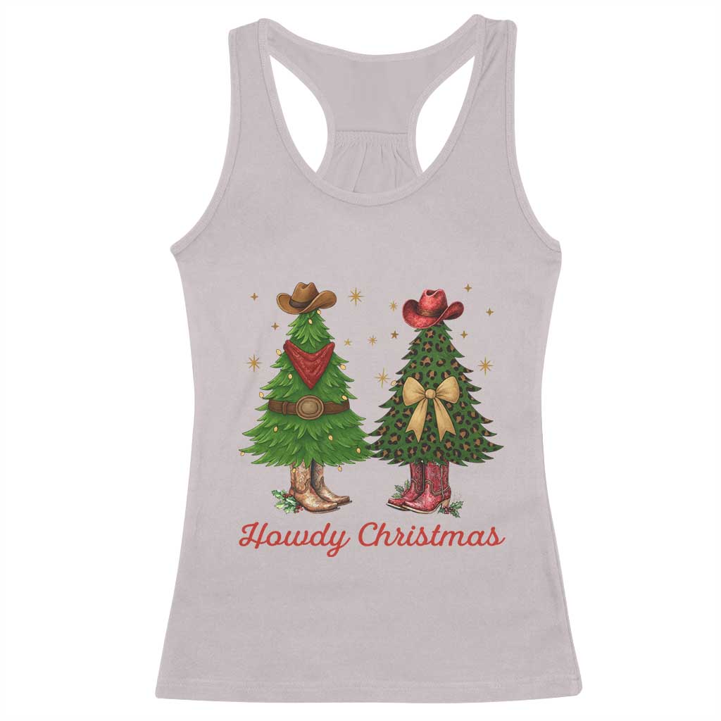Howdy Christmas Racerback Tank Top Cowboy Western Country Xmas TS14 Ice Gray Print Your Wear