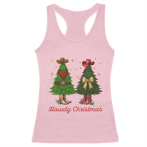 Howdy Christmas Racerback Tank Top Cowboy Western Country Xmas TS14 Light Pink Print Your Wear