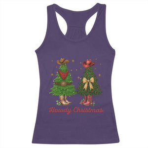Howdy Christmas Racerback Tank Top Cowboy Western Country Xmas TS14 Purple Print Your Wear