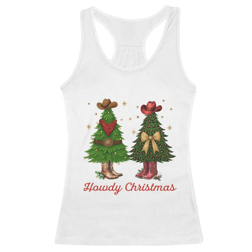 Howdy Christmas Racerback Tank Top Cowboy Western Country Xmas TS14 White Print Your Wear