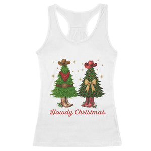 Howdy Christmas Racerback Tank Top Cowboy Western Country Xmas TS14 White Print Your Wear