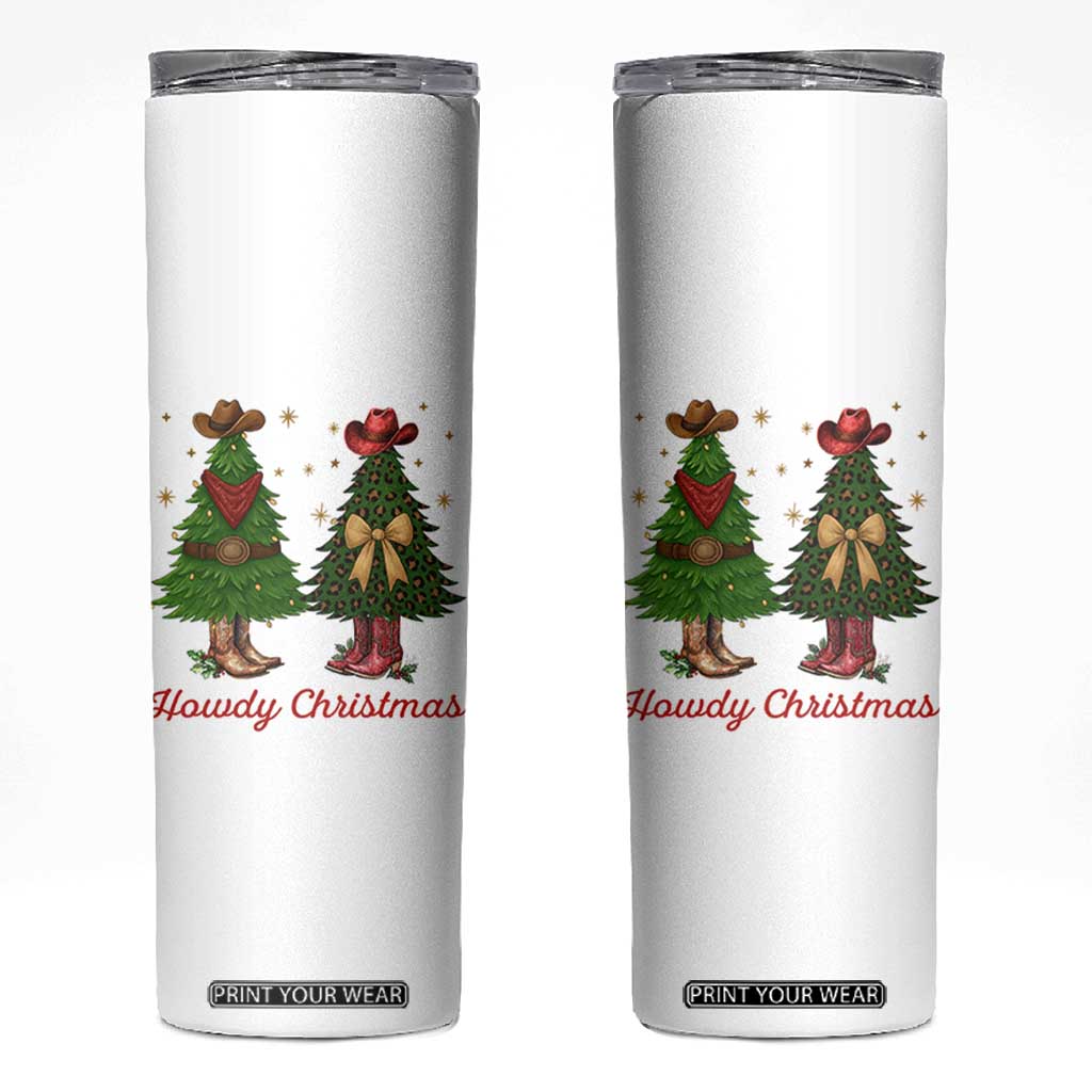 Howdy Christmas Skinny Tumbler Cowboy Western Country Xmas TS14 White Print Your Wear