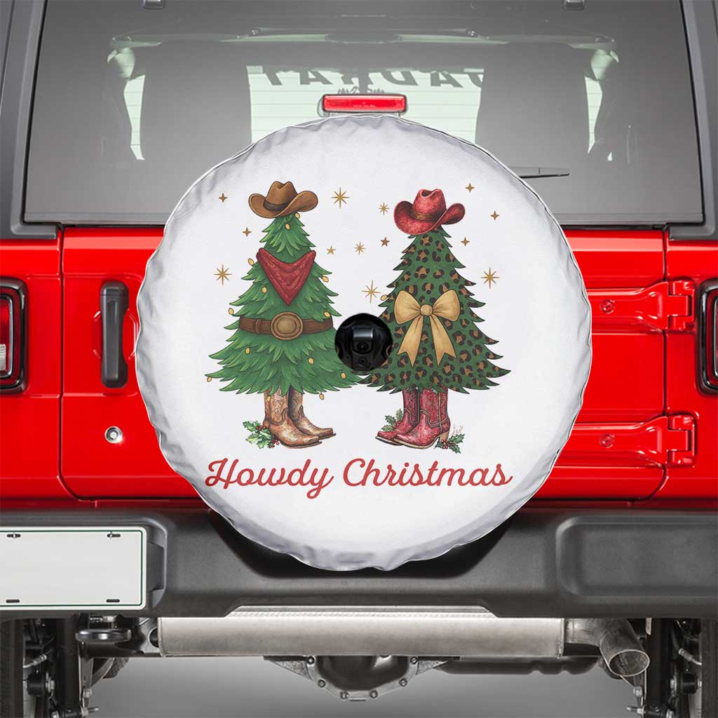 Howdy Christmas Spare Tire Cover Cowboy Western Country Xmas TS14 White Print Your Wear