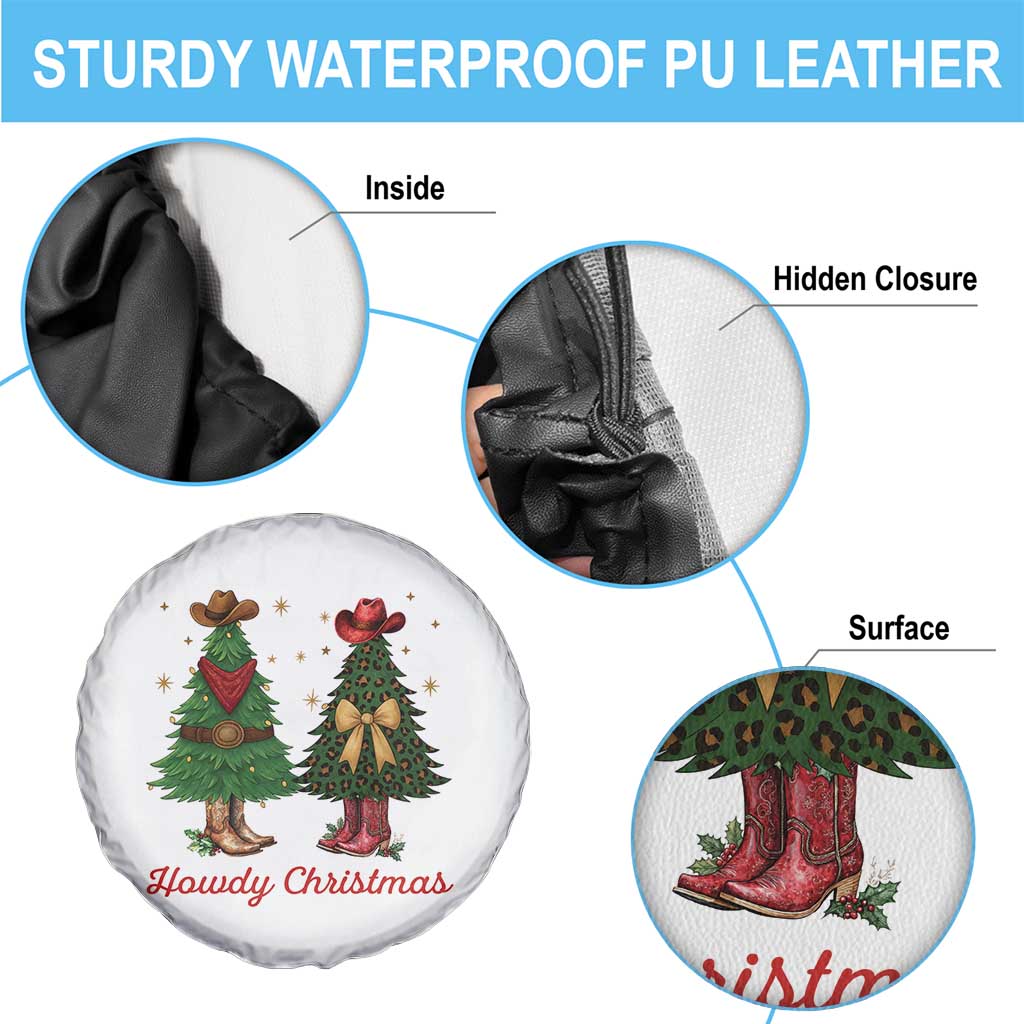 Howdy Christmas Spare Tire Cover Cowboy Western Country Xmas TS14 Print Your Wear