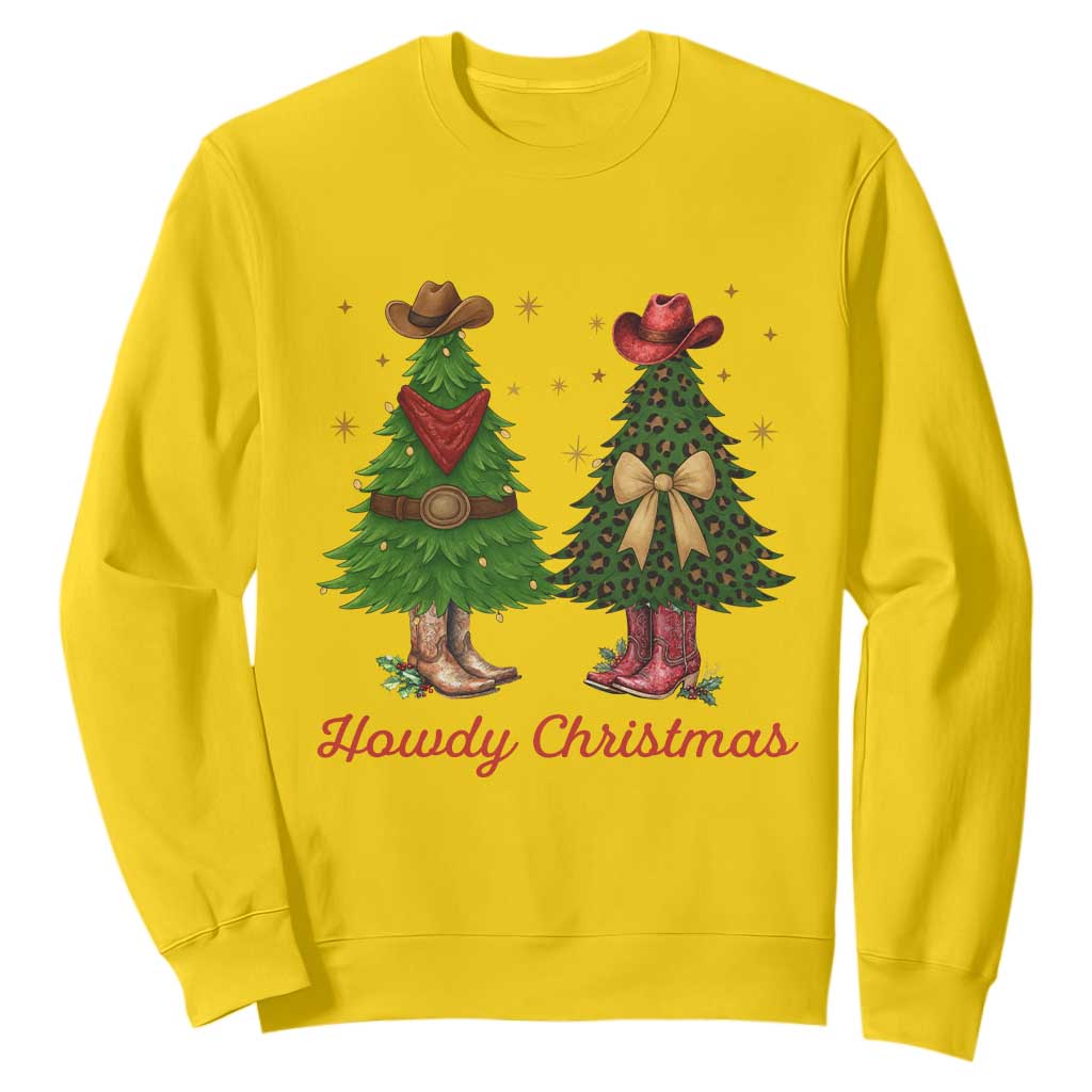 Howdy Christmas Sweatshirt Cowboy Western Country Xmas TS14 Daisy Print Your Wear