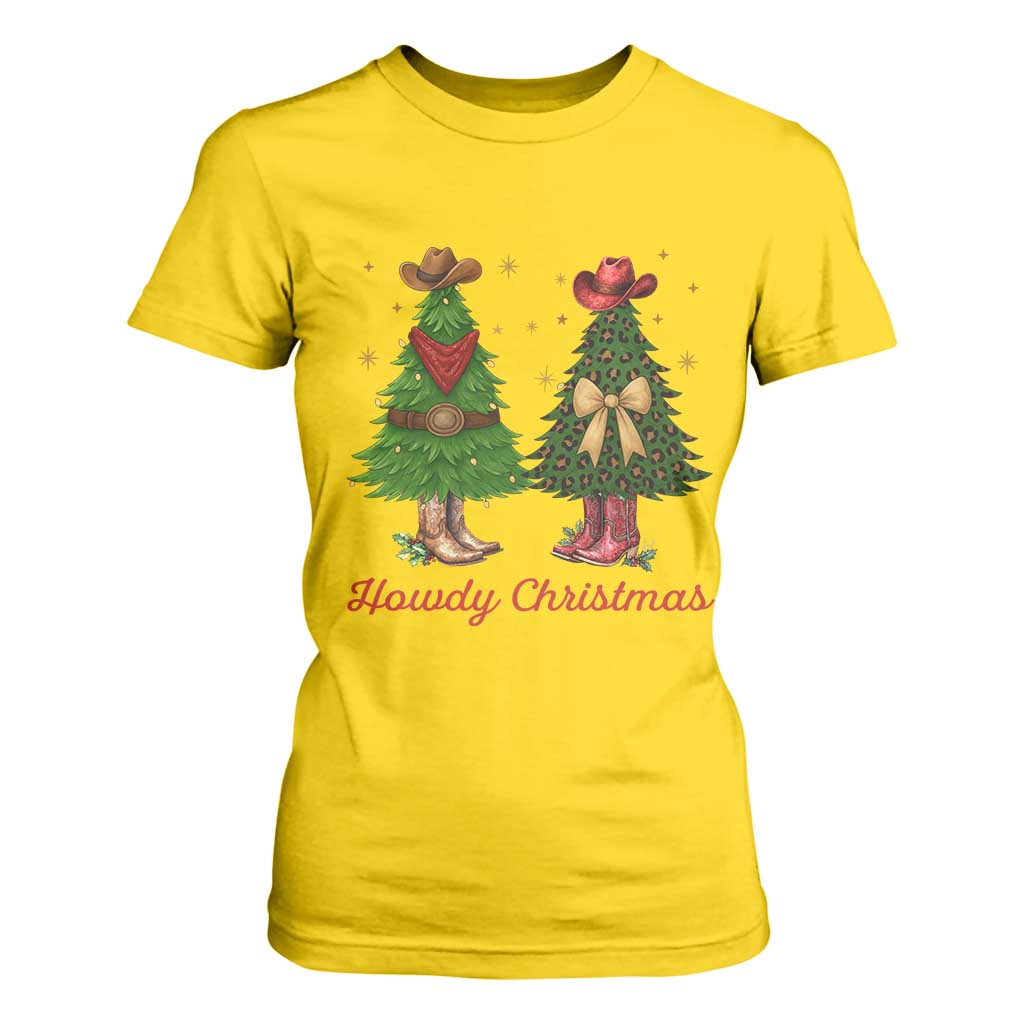 Howdy Christmas T Shirt For Women Cowboy Western Country Xmas TS14 Daisy Print Your Wear