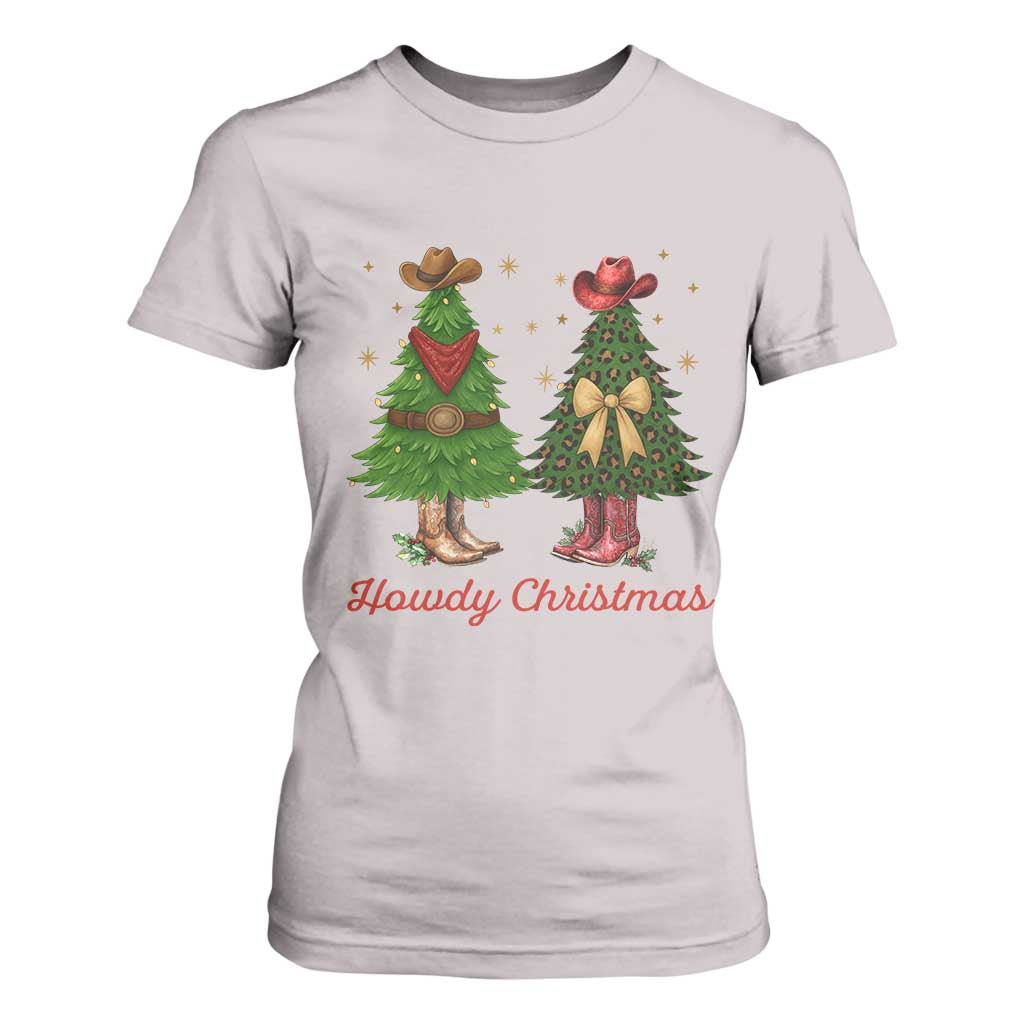 Howdy Christmas T Shirt For Women Cowboy Western Country Xmas TS14 Ice Gray Print Your Wear