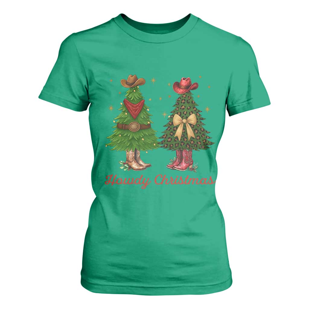 Howdy Christmas T Shirt For Women Cowboy Western Country Xmas TS14 Irish Green Print Your Wear