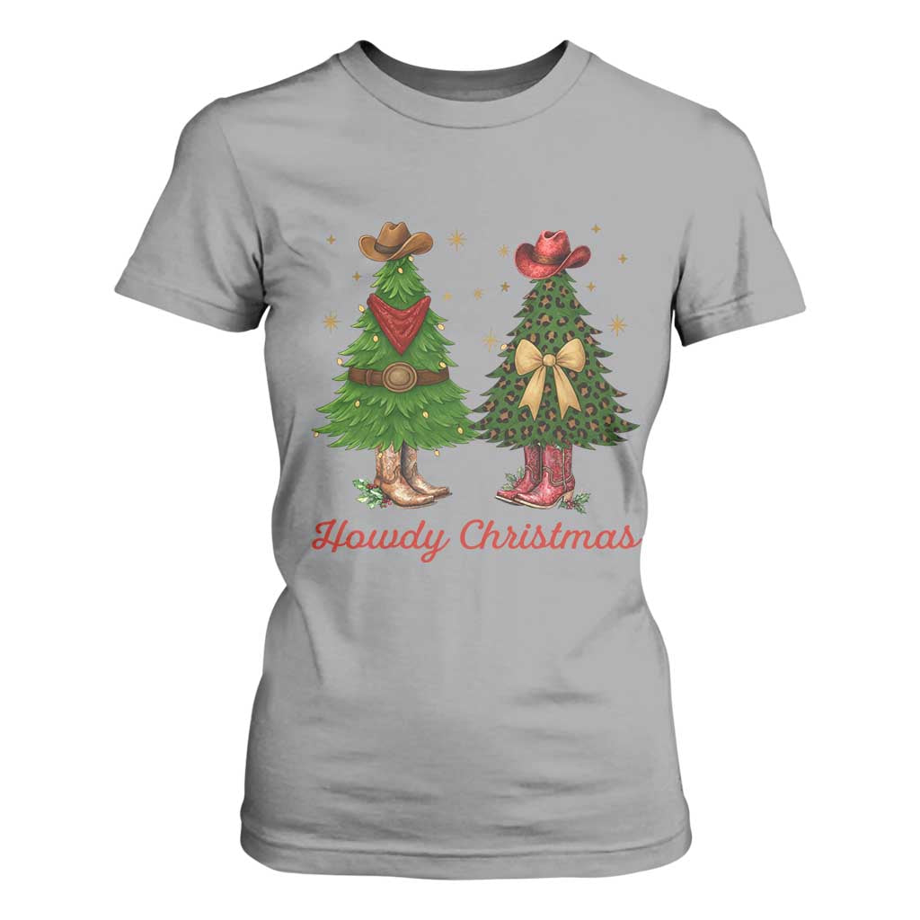 Howdy Christmas T Shirt For Women Cowboy Western Country Xmas TS14 Sport Gray Print Your Wear