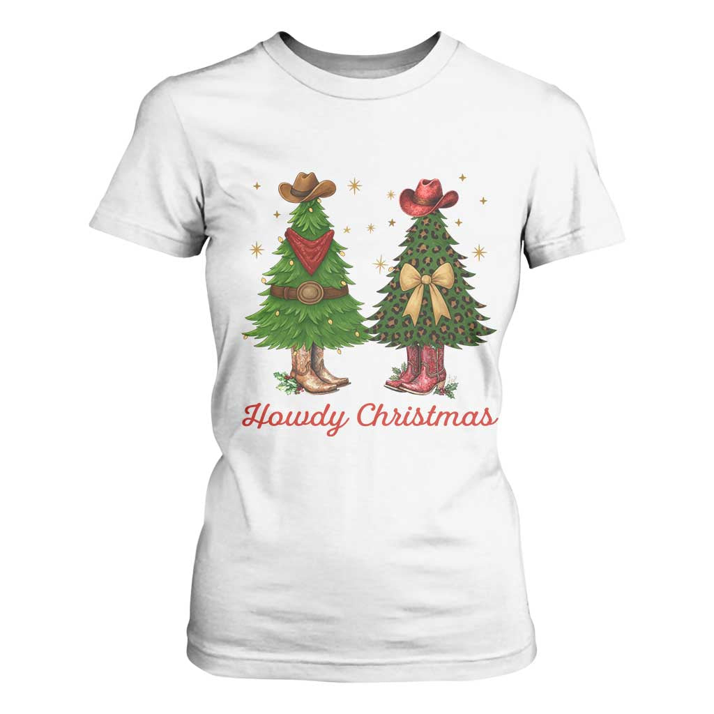 Howdy Christmas T Shirt For Women Cowboy Western Country Xmas TS14 White Print Your Wear