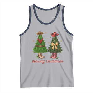 Howdy Christmas Tank Top Cowboy Western Country Xmas TS14 Athletic Heather Navy Print Your Wear