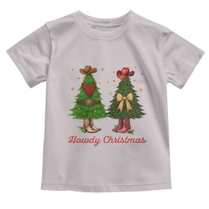 Howdy Christmas Toddler T Shirt Cowboy Western Country Xmas TS14 Ice Gray Print Your Wear