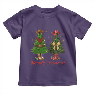 Howdy Christmas Toddler T Shirt Cowboy Western Country Xmas TS14 Purple Print Your Wear