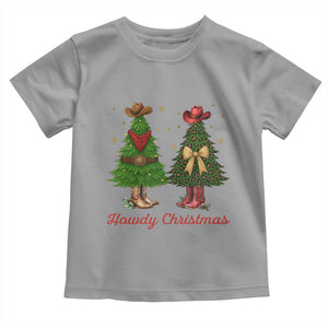 Howdy Christmas Toddler T Shirt Cowboy Western Country Xmas TS14 Sport Gray Print Your Wear
