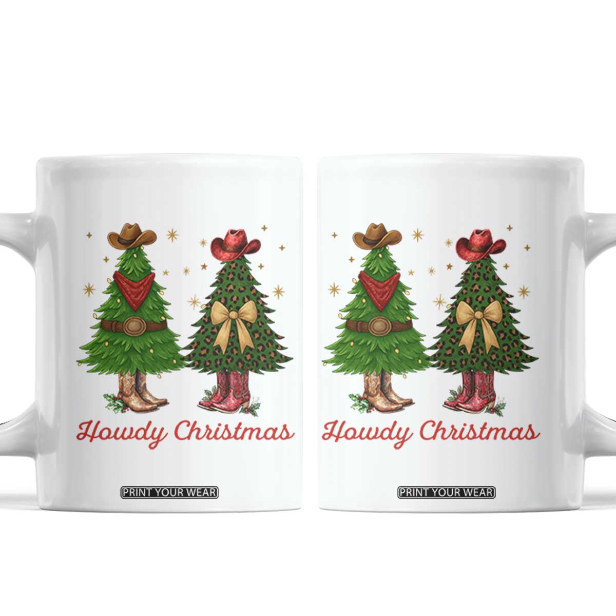 Howdy Christmas Coffee Mug Cowboy Western Country Xmas TS14 White Print Your Wear