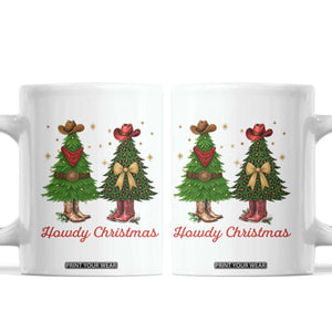 Howdy Christmas Coffee Mug Cowboy Western Country Xmas TS14 White Print Your Wear