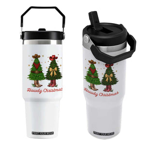 Howdy Christmas Flip Straw Tumbler Cowboy Western Country Xmas TS14 One Size: 30 oz White Print Your Wear