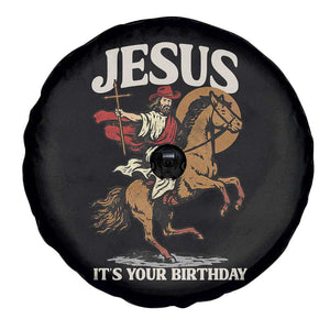 Funny Cowboy Jesus Christmas Spare Tire Cover It Is Your Birthday TS14 Print Your Wear