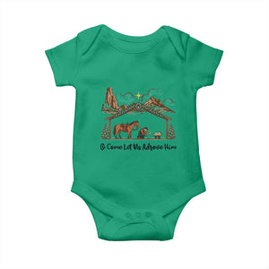 Nativity Scene Christmas Baby Onesie Cowboy Bible Scripture Verse Western TS14 Irish Green Print Your Wear