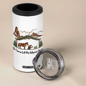Nativity Scene Christmas 4 in 1 Can Cooler Tumbler Cowboy Bible Scripture Verse Western TS14 Print Your Wear